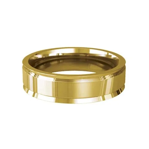 Patterned Designer Yellow Gold Wedding Ring - Insieme